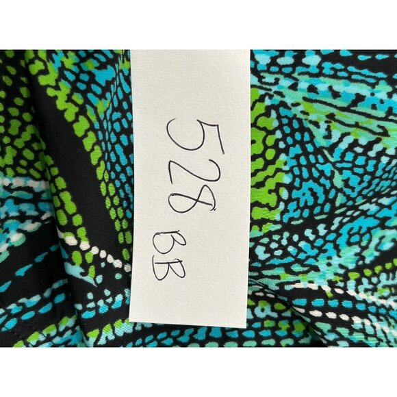 Speedo Womens One-Piece Swimsuit Black Green Abstract Print Size 10 - Picture 8 of 8